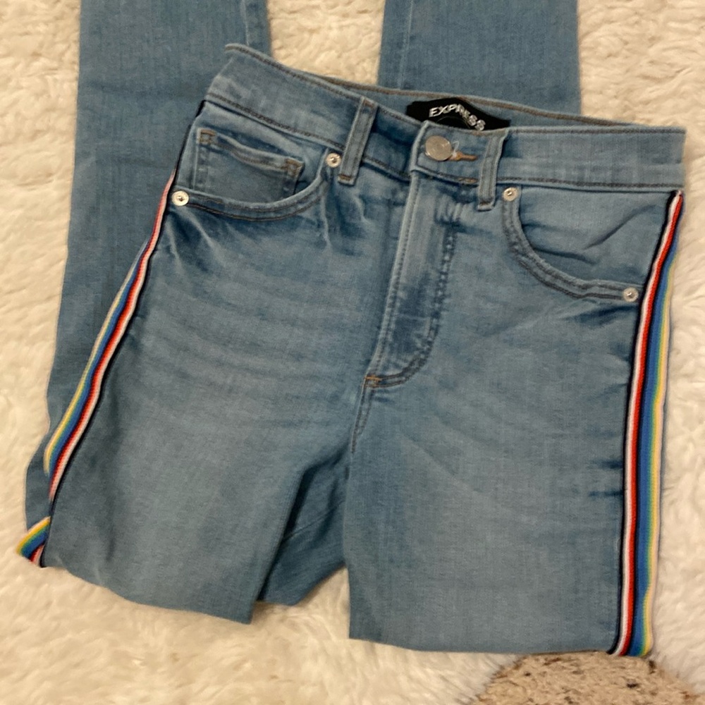 Express high rise ankle legging jeans